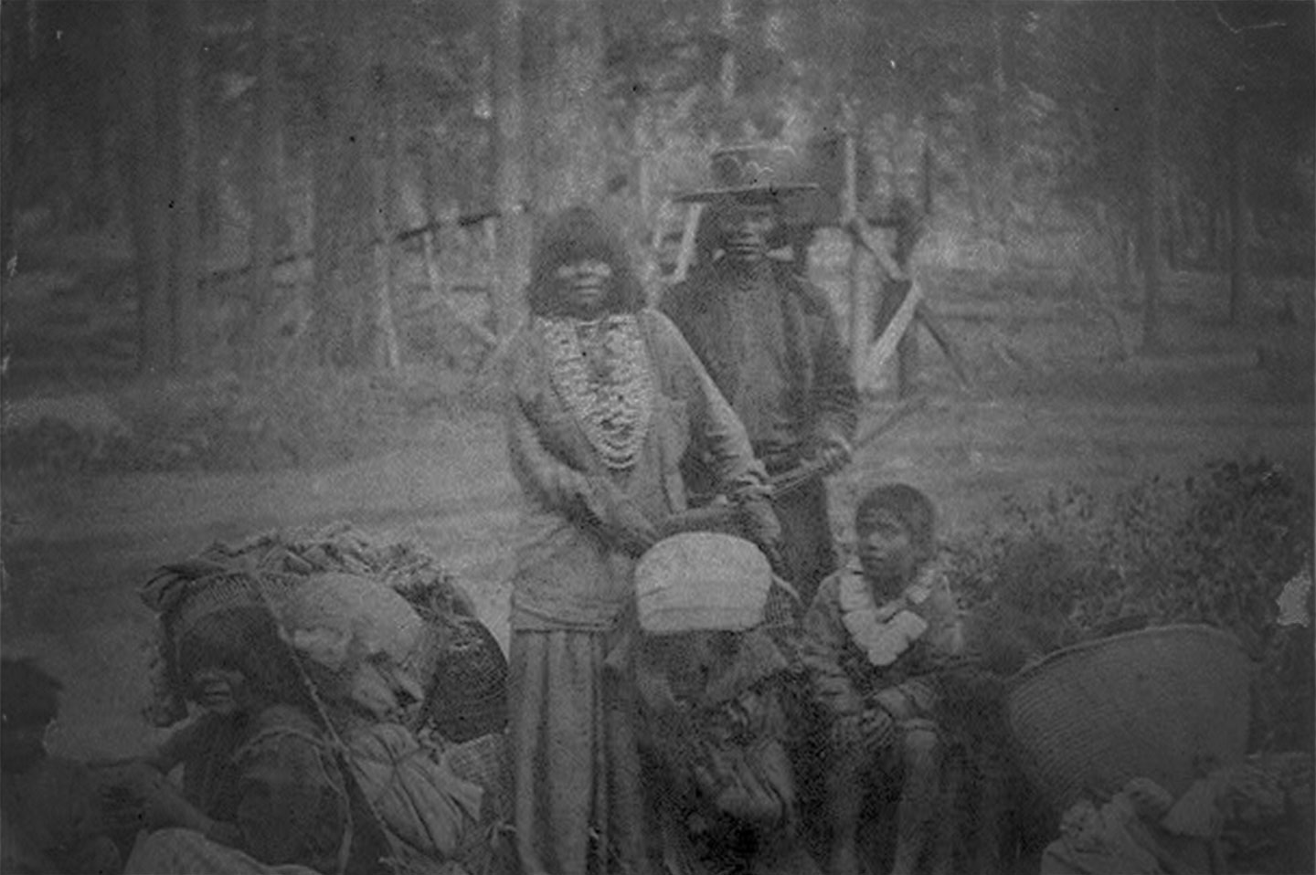 Lake Tahoe's Washoe Indians, ca. 1866. Unknown source. Please contact me with copyright info or to request removal.